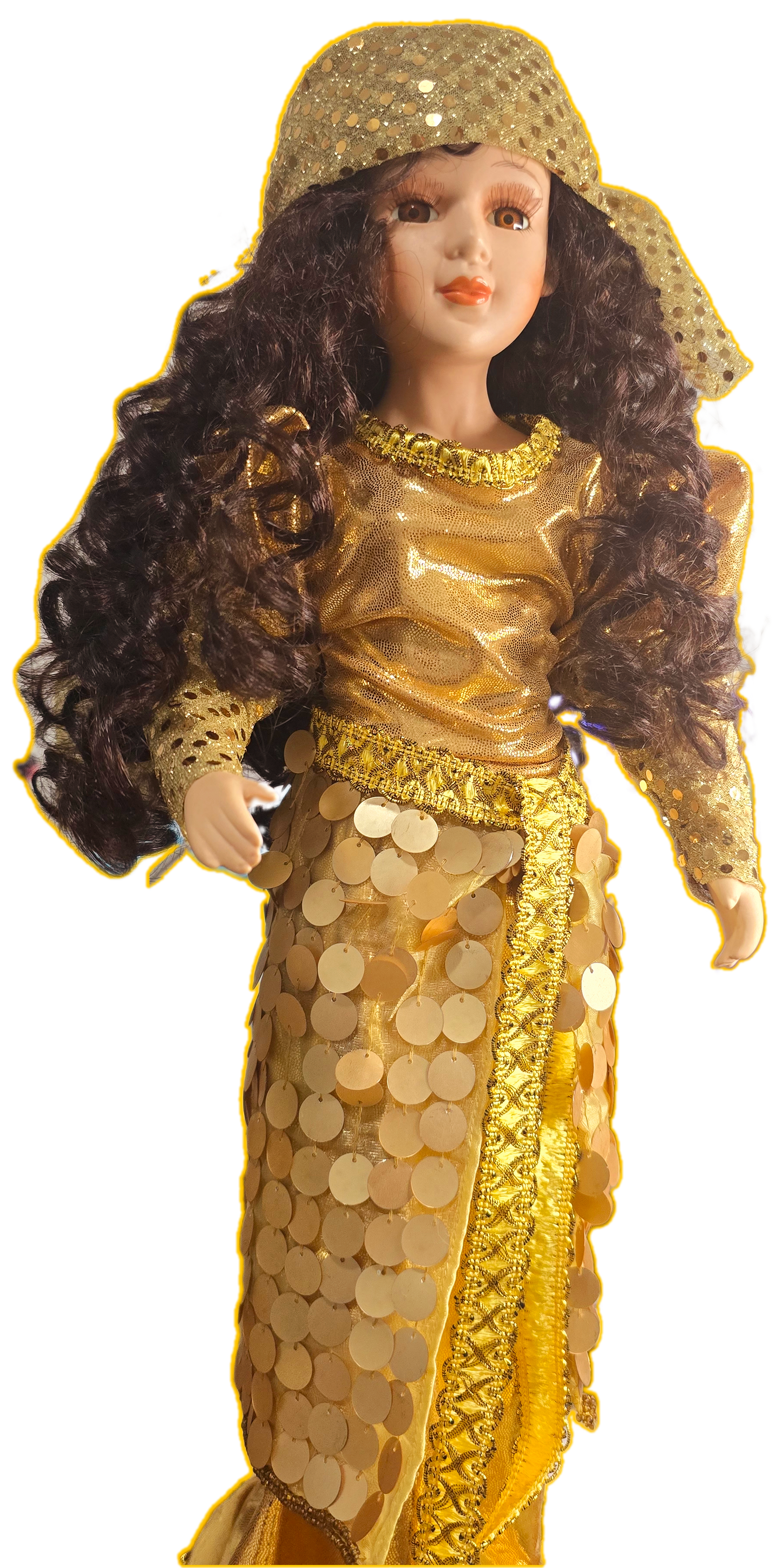 Porcelain doll 20" / Muñeca de porcelana de 20" Oshun
