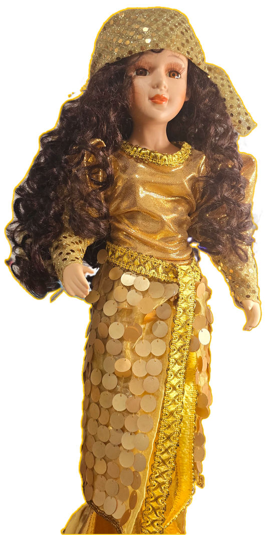 Porcelain doll 20" / Muñeca de porcelana de 20" Oshun
